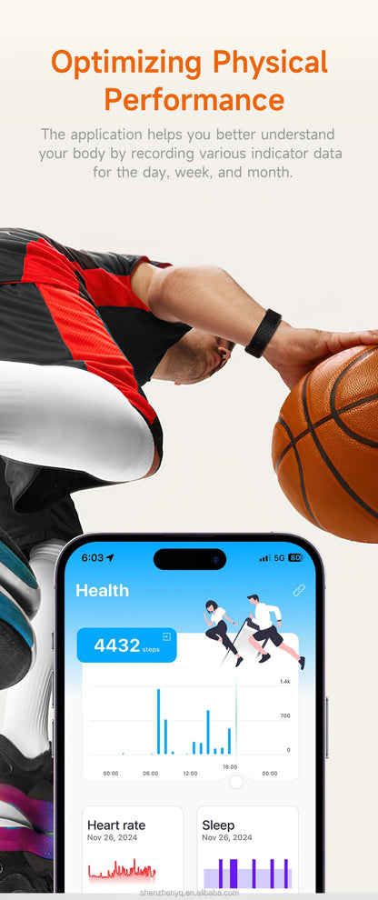 Pulsera Inteligente Monitoreo Deportivo y del Sueño