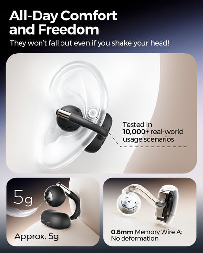 Audífonos Bluetooth Deportivos Open-Ear SoundPEATS Clip1