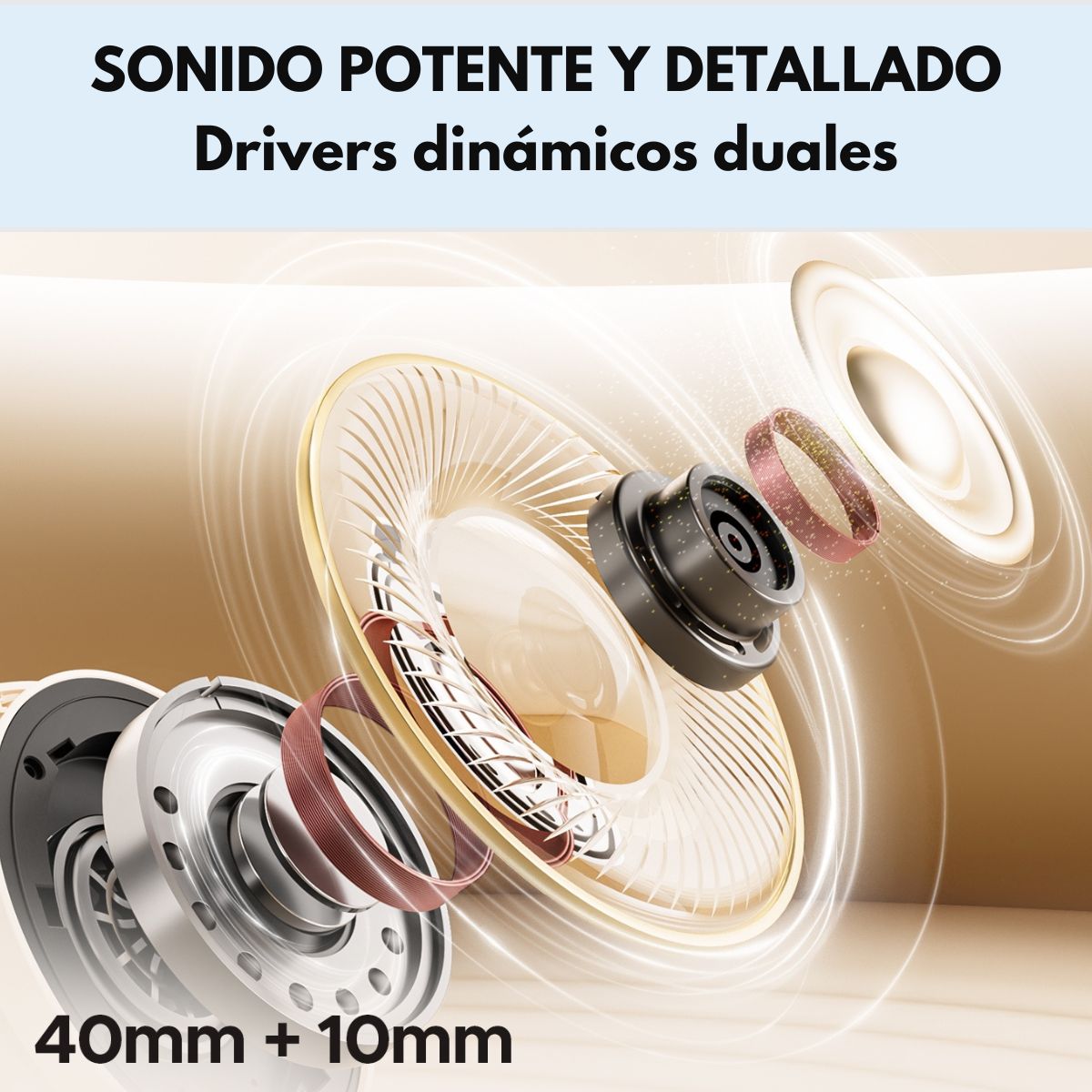 Audífonos Bluetooth 151Hrs ANC HiRes SoundPEATS Space Pro