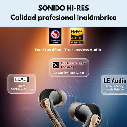 Audífonos Bluetooth ANC HiRes SoundPEATS Air5 Pro Plus