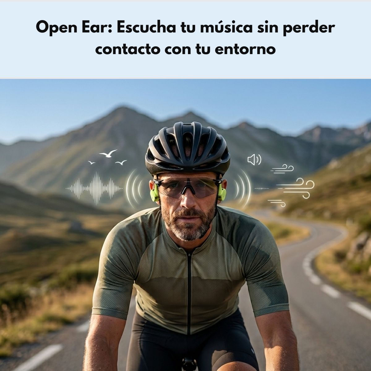 Audífonos Open Ear Deportivos IP67 APP Langsdom AirWave Max