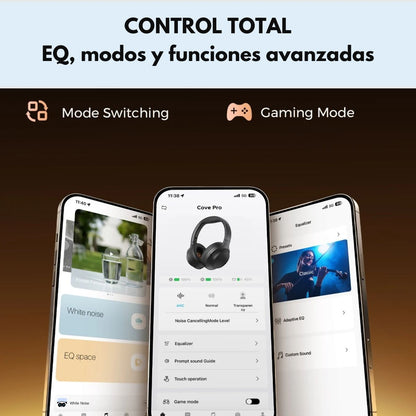 Audífonos Bluetooth 95Hrs ANC HiRes SoundPEATS Cove Pro