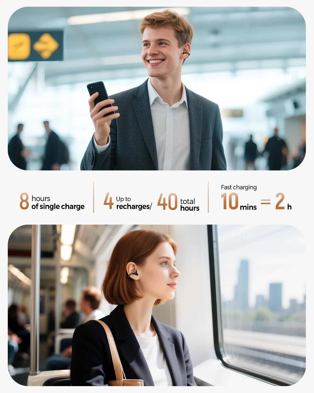 Audífonos Bluetooth Deportivos Open-Ear SoundPEATS Clip1