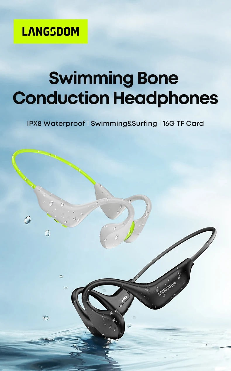 Audifonos Deportivos de Conducción Ósea IPX8 Langsdom BE20