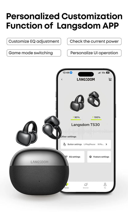 Audifonos Deportivos Inalámbricos IPX5 32h Langsdom TS30