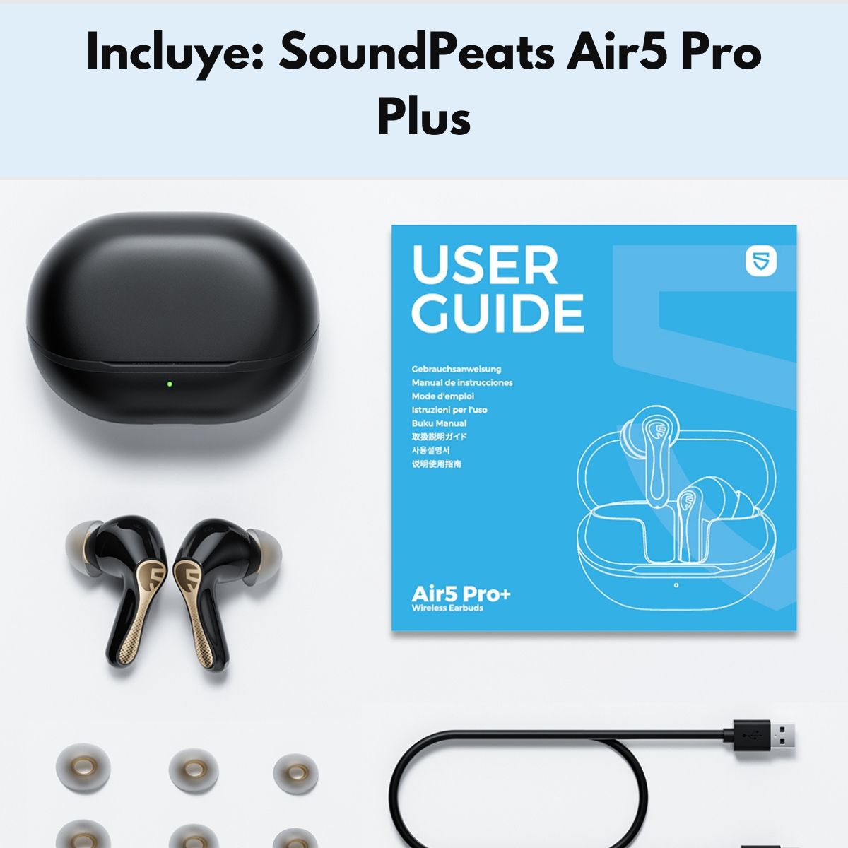 Audífonos Bluetooth ANC HiRes SoundPEATS Air5 Pro Plus