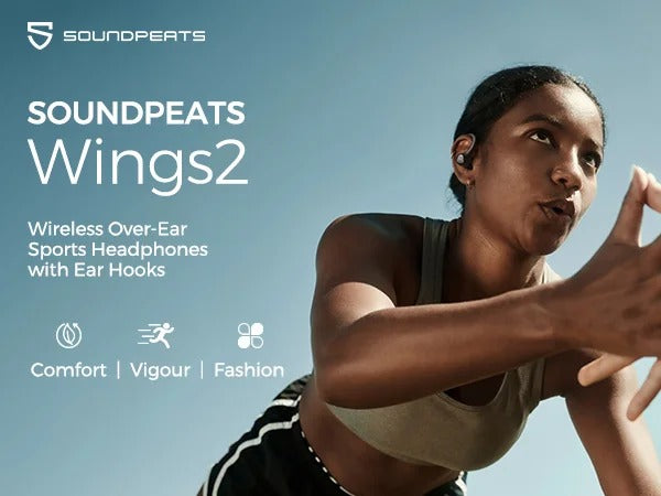 Audífonos Deportivos Bluetooth 5.3 SoundPEATS Wings2 Ganchos