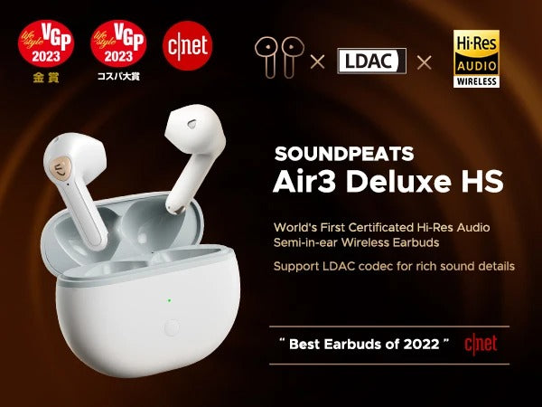 Audífonos SoundPEATS Air3 Deluxe HS HiFi LDAC Bluetooth 5.2