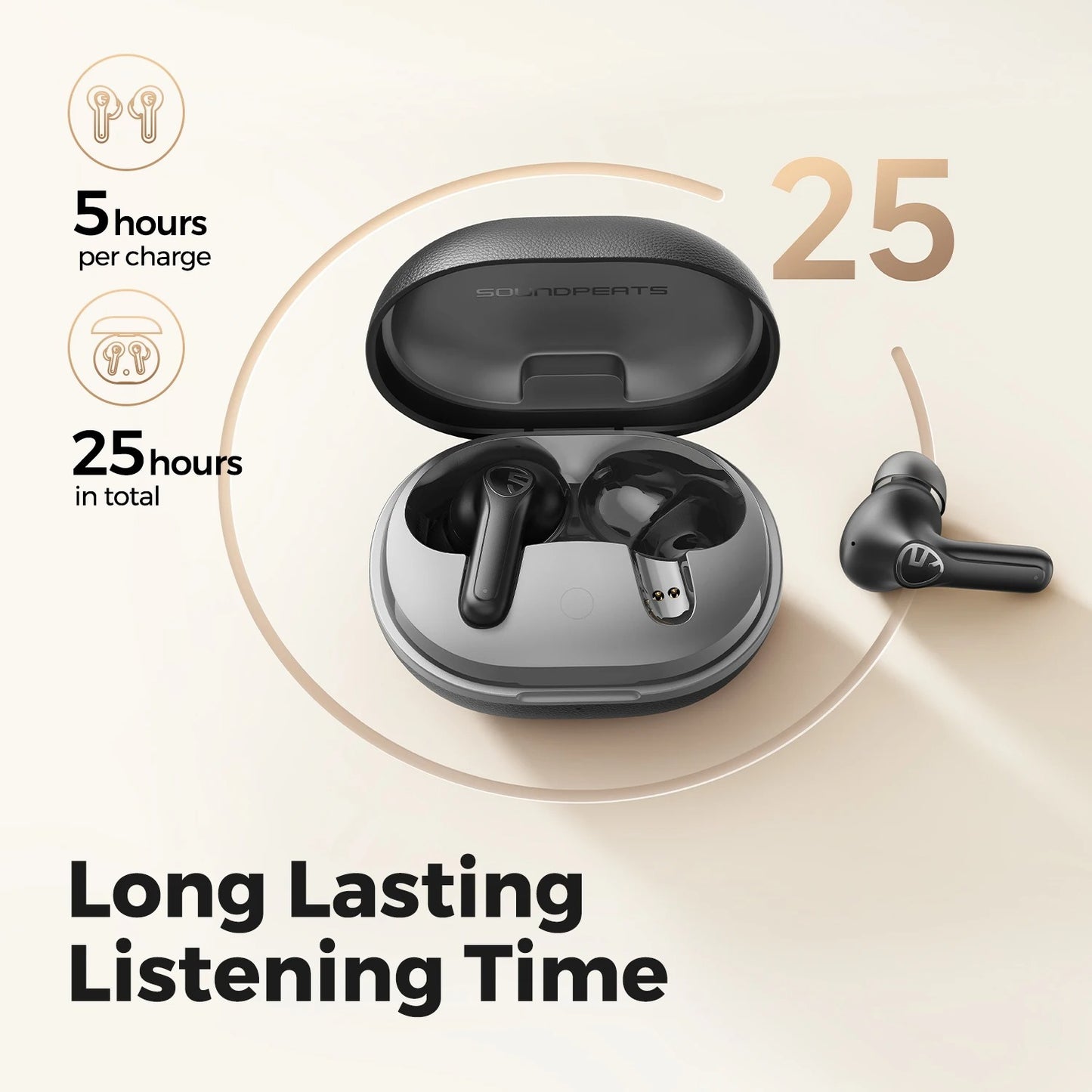 Audífonos SoundPEATS T3 Pro Bluetooth ANC y Modo Juego IPX4