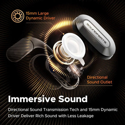 Audifonos Deportivos Bluetooth 22h IPX5 SoundPEATS HearFit