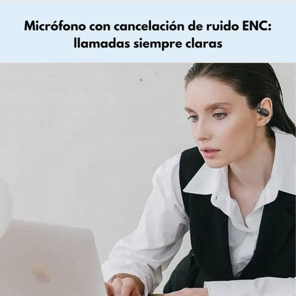 Audífonos Langsdom TS17 Bluetooth Deportivos Gancho y ENC