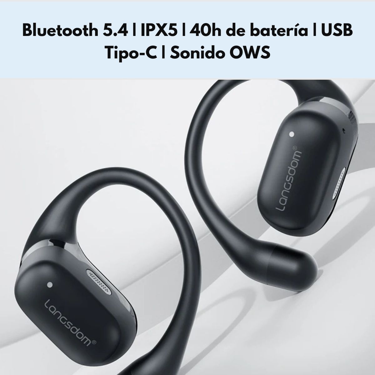Audífonos Langsdom TS17 Bluetooth Deportivos Gancho y ENC