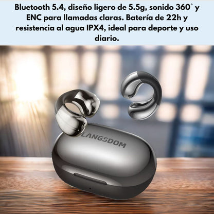 Audifonos Deportivos Inalámbricos IPX4 22h Langsdom TS22