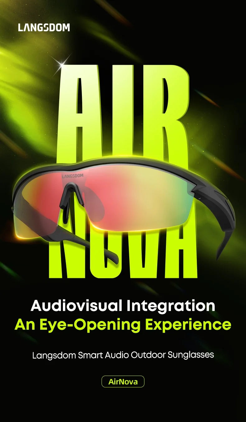 Gafas Inteligentes Langsdom AirNova BH01 – Bluetooth 5.3, Audio Integrado, IPX5, 10h de Autonomía