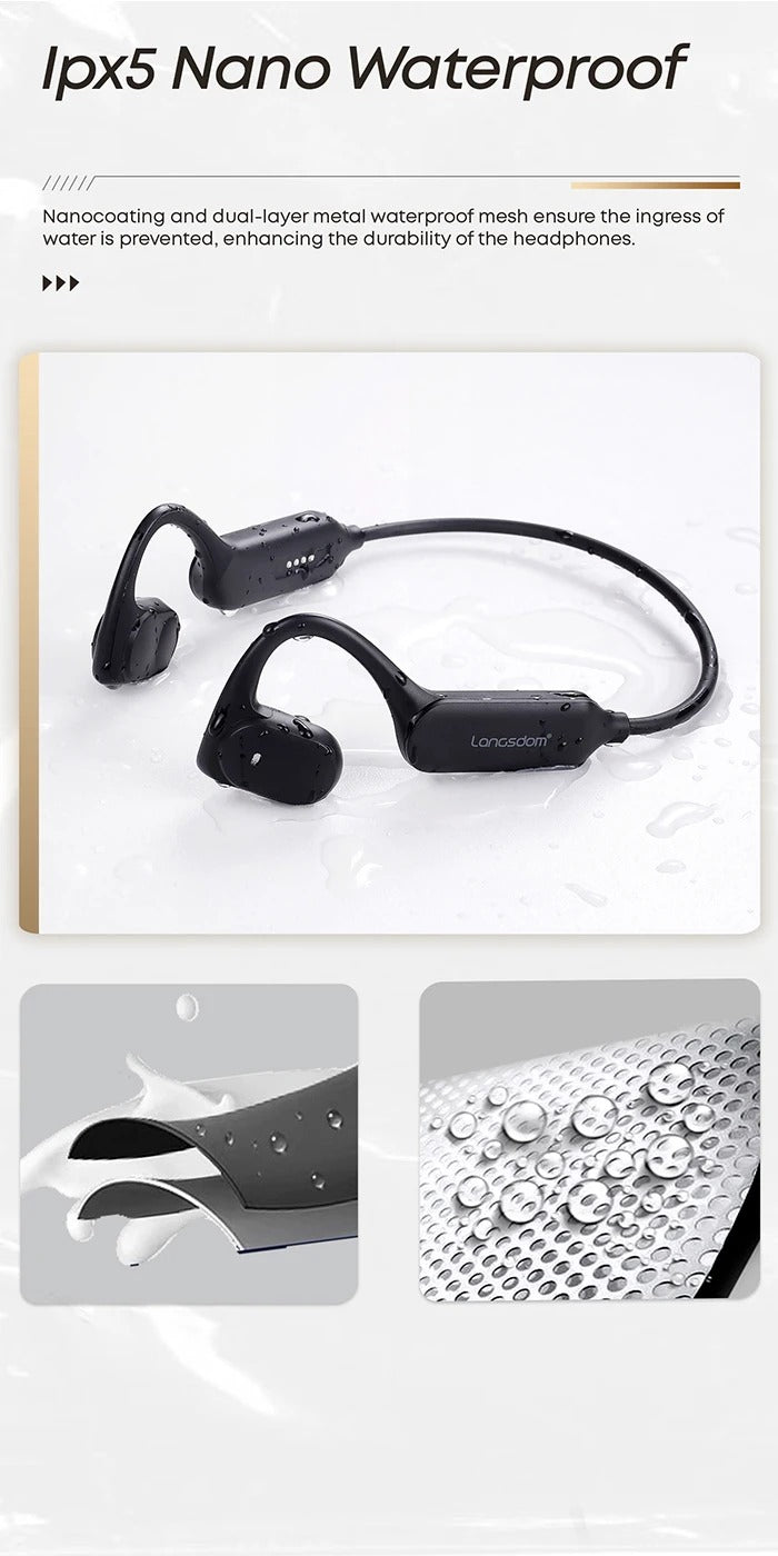 Audífonos Deportivos Conducción Ósea IPX5 Langsdom BE10