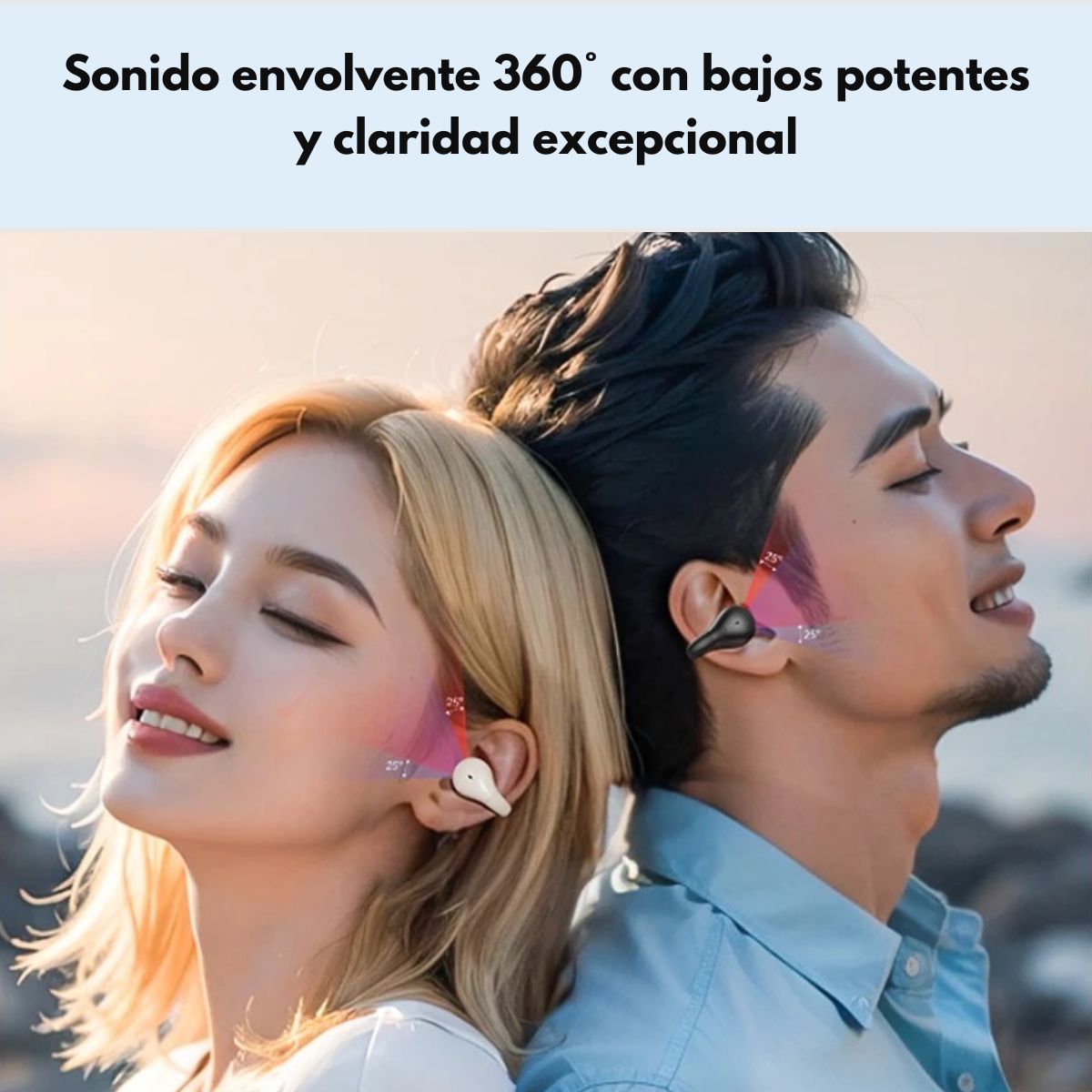 Audifonos Deportivos Inalámbricos IPX5 60h Langsdom ClipBuds