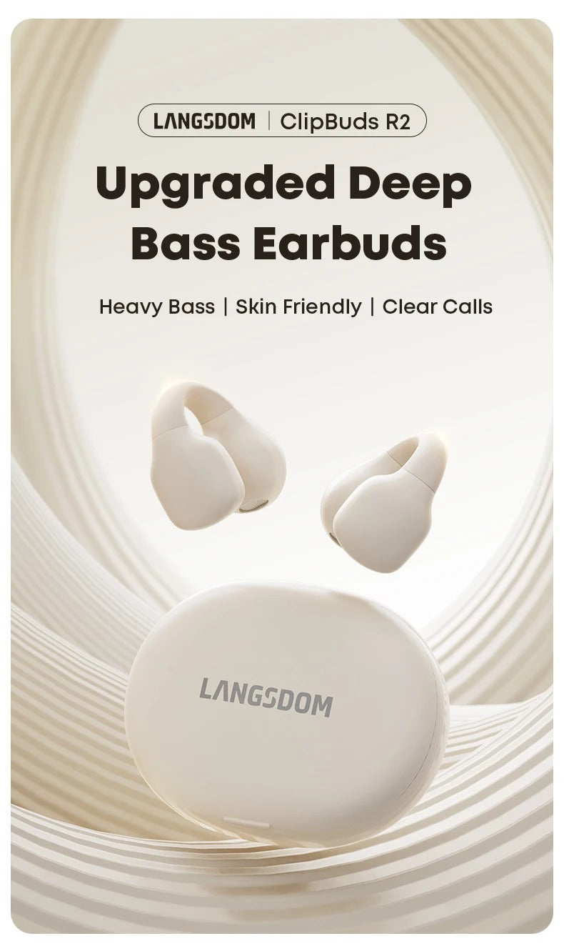 Audifonos Deportivos Inalámbricos IPX5 60h Langsdom ClipBuds