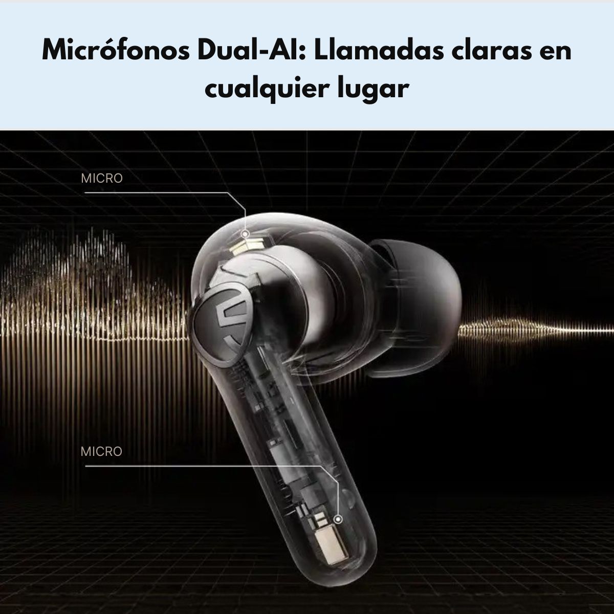 Audífonos SoundPEATS T3 Pro Bluetooth ANC y Modo Juego IPX4