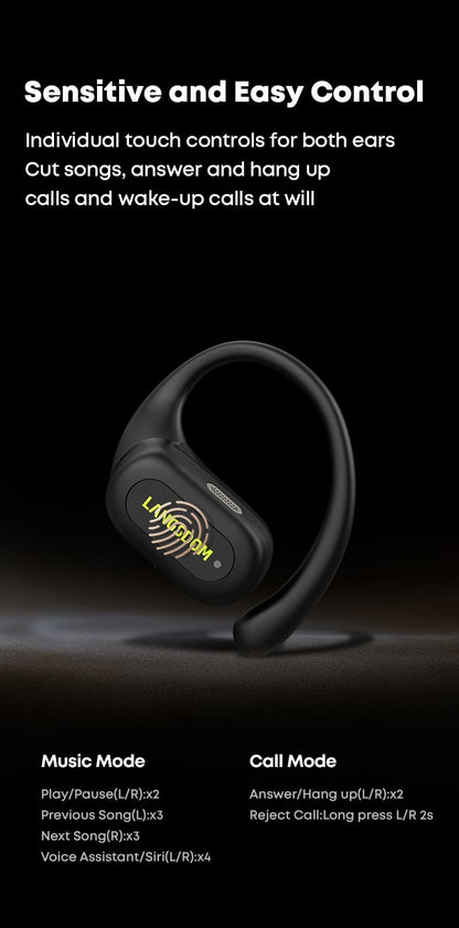 Audífonos Langsdom TS19 Bluetooth 5.4T WS Conducción Aerea