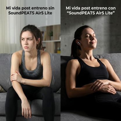 Audífonos Bluetooth Hi Res 26Hrs ENC SoundPEATS Air5 Lite