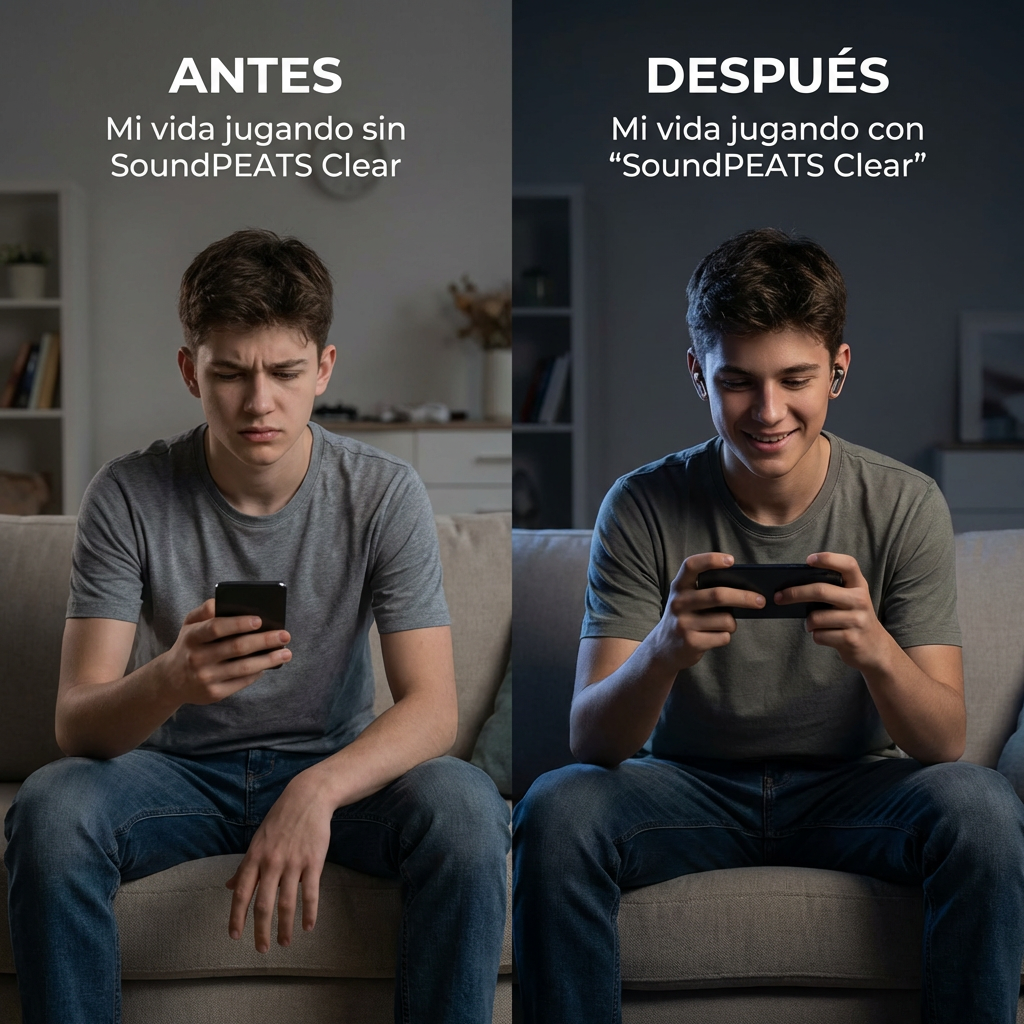Audífonos Inalámbricos TWS ENC IPX4 SoundPEATS Clear