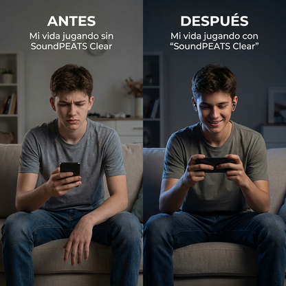 Audífonos Inalámbricos TWS ENC IPX4 SoundPEATS Clear