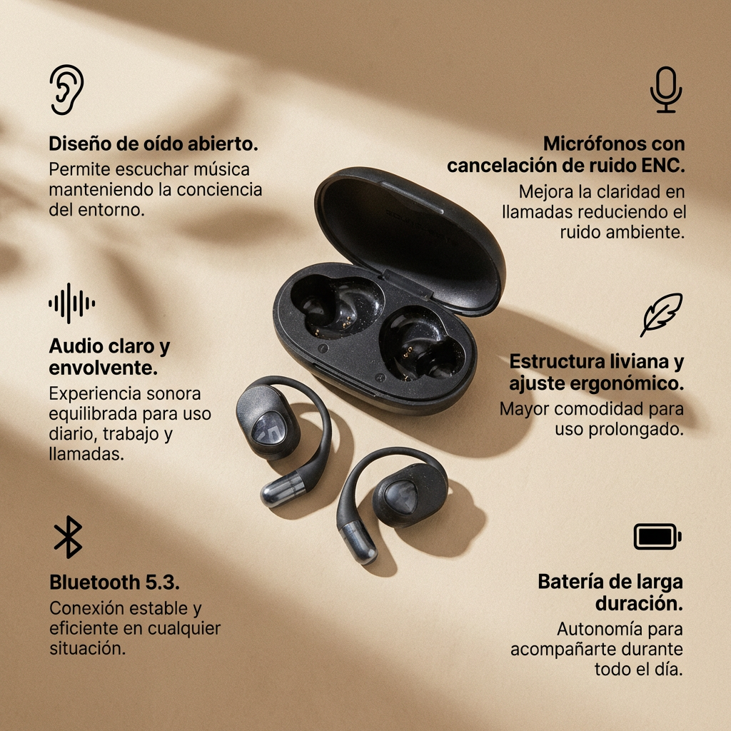 Audifonos Inalambricos ENC IPX5 SoundPeats GoFree2+