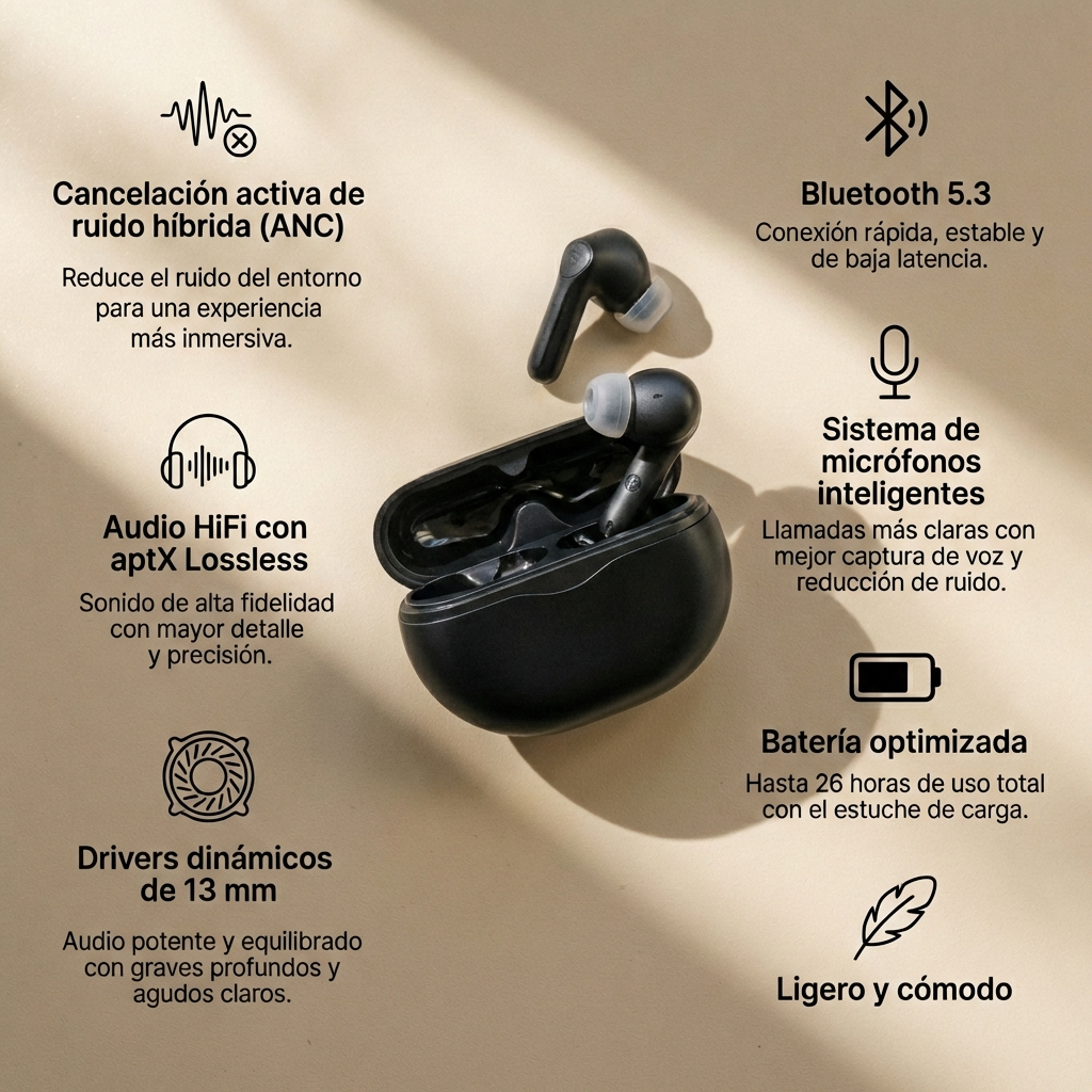 Auriculares Bluetooth SoundPEATS Air4 Pro ANC aptX Lossless