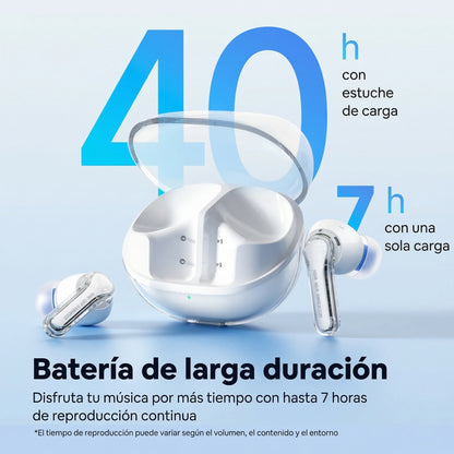 Audífonos Inalámbricos TWS ENC IPX4 SoundPEATS Clear